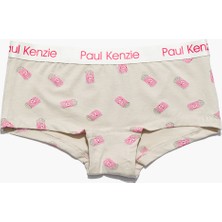 Paul Kenzie Desenli Kadın Boyshort Külot - Popcorn