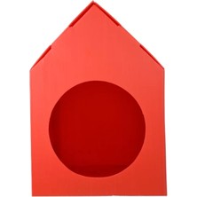 Pp Plastik Kedi Evi – Iç ve Dış Mekan Kedi Yuvası | Kırmızı