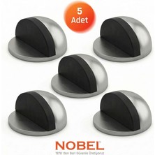 Nobel Yarımay Yapışkanlı Kapı Stoperi, Kapı Tamponu, Metal Kapı Stopu Durdurucu Tutucu Tutacağı Inox 5 Adet