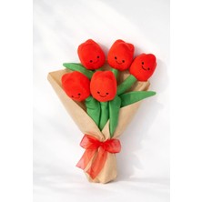 Pufu Toys Gülümseyen Lale Buketi Peluş Oyuncak