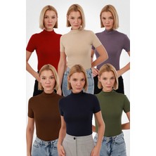 Yade Fashion Kadın Kısa Kol Bluz 6’lı Set