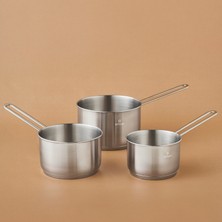 Emsan  Fiorino Indüksiyon Tabanlı Çelik 3 Parça Mini Sütlük/sosluk Set