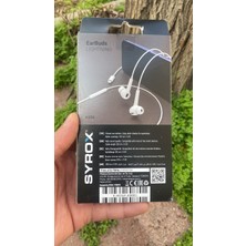 Syrox iPhone 14 Pro Uyumlu Tak Kullan Kablolu Silikonlu Kulaklık  Lightning