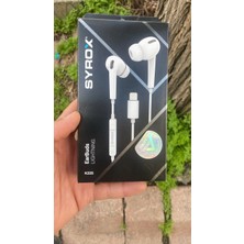 Syrox iPhone 14 Pro Max  Uyumlu Tak Kullan Kablolu Silikonlu Kulaklık  Lightning