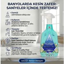 Astonish Vegan Banyo Temizleyici Sprey 750 Ml Beyaz Yasemin ve Fesleğen Kokulu