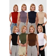 Yade Fashion Kadın Kolsuz Bluz 8’li Set