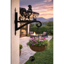 Dekoratif Duvar Tipi Çiçek Askısı - Dış Mekan Askı - Saksı Tutacağı