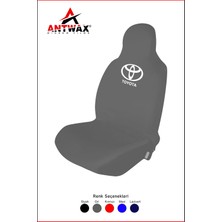 Antwax Toyota Corolla Uyumlu Oto Koltuk Kılıfı Penye - Markanın Logosu Baskılı Gri
