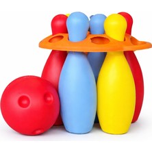 Toyx Oyuncak Bowling Seti 8 Parça – Çocuk Bowling Oyunu, 6 Pin + Top, Taşıma Aparatlı, 3+ Yaş Eğitici Oyuncak