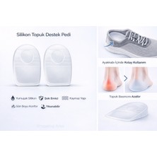 Shopping Area Silikon Topuk Destek Pedi 10 mm Maksimum Destek Şok Emici Kaymaz