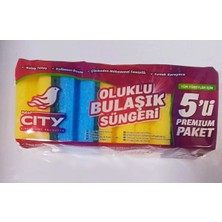 New City Oluklu Bulaşık Süngeri 5li Ekonomik