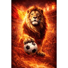 Alpina Home Lavin Sarı Kırmızı Aslan Figürlü Dokuma Taban Kilim Ev ve Çocuk Odası Kilimi