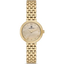 Momentus CW298G-08SG Çelik Kasa Çelik Kordon 3 Atm Suya Dayanıklı Altın Renk Kadın Kol Saati