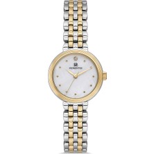 Momentus CW298T-09SG Çelik Kasa Çelik Kordon 3 Atm Suya Dayanıklı Metalik-Altın Renk Kadın Kol Saati