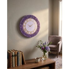 Af Epoxyart Duvar Saati -35 Cm-Modern Dekoratif Duvar Saati-Epoksi Duvar Saati