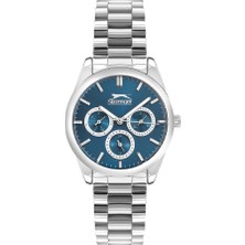 Slazenger SL.09.2063.4.06 Quartz Çelik Gri Mavi Kadran 34 mm Kadın Kol Saati