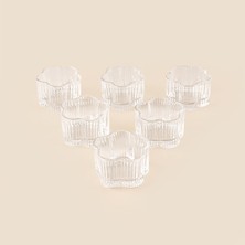 Krd Home Yonca 6'lı Kase - Şeffaf - 9 cm