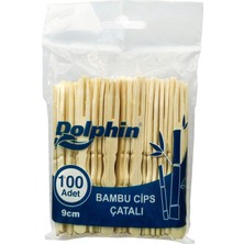Dolphin Bambu Cips Çatalı 9 cm 100 Adet