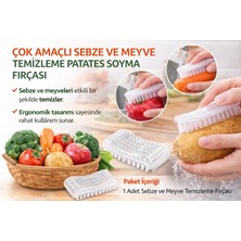 Eco Lounge Çok Amaçlı Sebze ve Meyve Temizleme Patates Soyma Fırçası