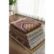 Lugmo 5 Adet Kadife Seccade Eflatun (70CMX110CM 400GR) Hac ve Umre Hediyesi