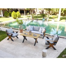 Vieno Home Garden Lotus Bahçe Balkon Oturma Grubu