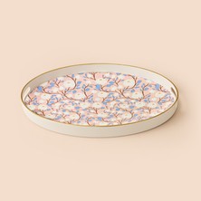 Evidea Kitchen Flower Oval Tepsi - Renkli - 39 cm