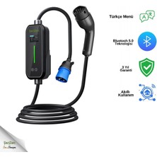 Şarjzen Power Zen 2   7.4 Kw  Taşınabilir Araç Şarj Cihazı (Wifi+Bluetooth Mobil Uygulama)