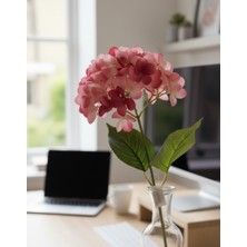 Bakburaya Yapay Çiçekçilik Yapay 75 cm Gül Kurusu Islak Ortanca Ev Vazo Dekor Süsü