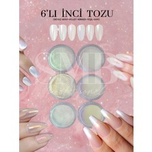 SMB Profesyonel Inci Tozu 6 Lı Paket Nail Art Kalıcı Oje Tırnak Süsleme