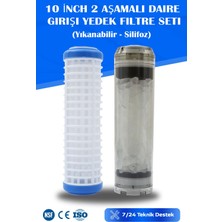 Watermelon Daire Bina Sayaç Girişi 2 Aşama Yedek Filtre Setleri Kaba Toz Tortu ve Kireç Önleyici Set