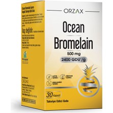 Orzax Ocean Bromelain 30 Kapsül 500 mg Vegan Takviye Edici Gıda Türkiye Menşeli