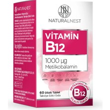 Naturalnest Vitamin B12 Metilkobalamin Takviye Edici Gıda 60 Tablet