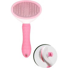  Kedi Köpek Tüy Toplayıcı Kendini Temizleyebilen Ergonomik Saplı Kullanımı Rahat Tarak Pembe