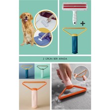 Hazneli Kedi Köpek Tüy Temizleyici Kıl Toz Toplayıcı + Elbise Tiftik Tüy Toplayıcı Kazak Halı Kumaş