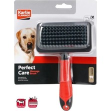 Karlıe Masaj Fırçası 19X12X4 cm Kırm.-Siyah