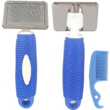 Silikon Saplı Metal Kedi Köpek Tarak S