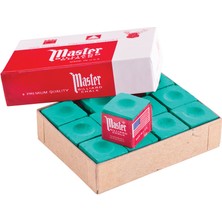 Bilardo Tebeşiri Yeşil - Orjinal Master Amerikan Bilardo Tebeşiri 36 Adet (12X3)