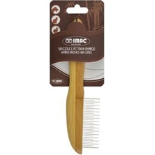 Çelik Döner Telli Bambu Köpek Tarama Fırçası Küçük 21.2x2.9 cm