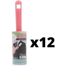 Tüy Toplama Rulosu Paketi 12’li 60 Yapraklı Yapışkanlı