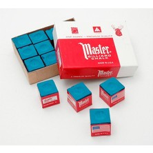 Bilardo Tebeşiri Mavi - Orjinal Master Amerika Tebeşir 4'lü Paket 48 Adet (12+12+12+12 )
