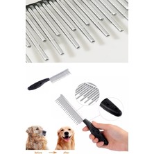 Tüy Açıcı Kedi Köpek Tarağı Tek Taraflı Metal Dişli Evcil Hayvan Bakım Fırçası Kıtık Açıcı Tarak