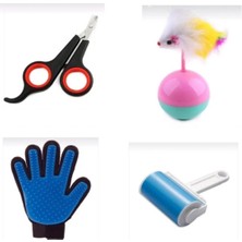 Kedi Tırnak Makası Eldiven Hacı Yatmaz ve Yıkanabilir Rulo 4 Lü Set