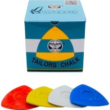 Albertos Terzi Çizgi Taşı 4 Renkli Set Sarı Kırmızı Mavi Beyaz Kutuda 10 Adet Kumaş Işaretleme Taşı