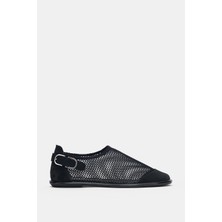 Selin Shoes Relmor File Detay Toka Aksesuar Kadın Ayakkabı- Siyah