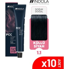 Indola Pcc 1.1 60ML  Küllü Siyah Saç BOYASI-10LU