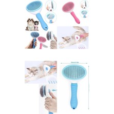 Otomatik Temizlenen Tuşlu Evcil Hayvan Fırçası Kedi Köpek Tüy Toplayıcı Tarak