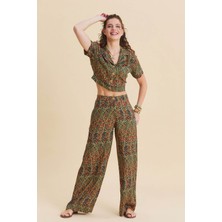 Los Banditos Normal Bel Düğmeli Kadın Palazzo Pantolon