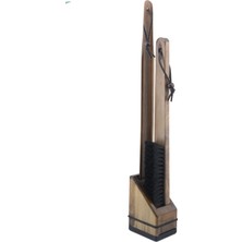 Ceviz Renk Ahşap Fırça ve Çekecek Dahil Kapı Arkası Seti