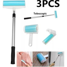 Yıkanabilir Tüy ve Toz Toplama Rulosu Sticky Lint Roller Süper Set 4 Parça - (3 Adet Rulo)