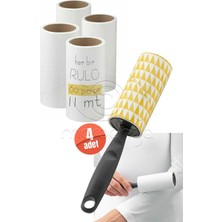 Kedi Köpek Tüy Ip Toplayıcı Rulo Tüy Toplama Rulosu 4 Adet Yedek Kartuş Bastis